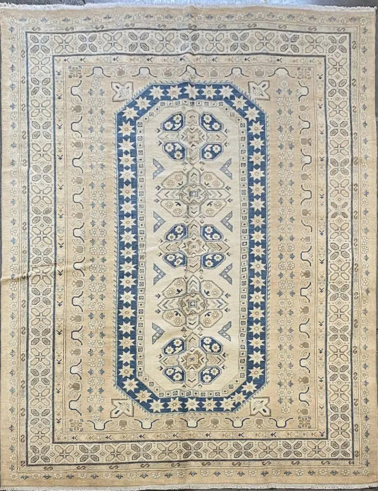 One Of The Kind Afghani Khotan Rug 9'8" x 6'6"